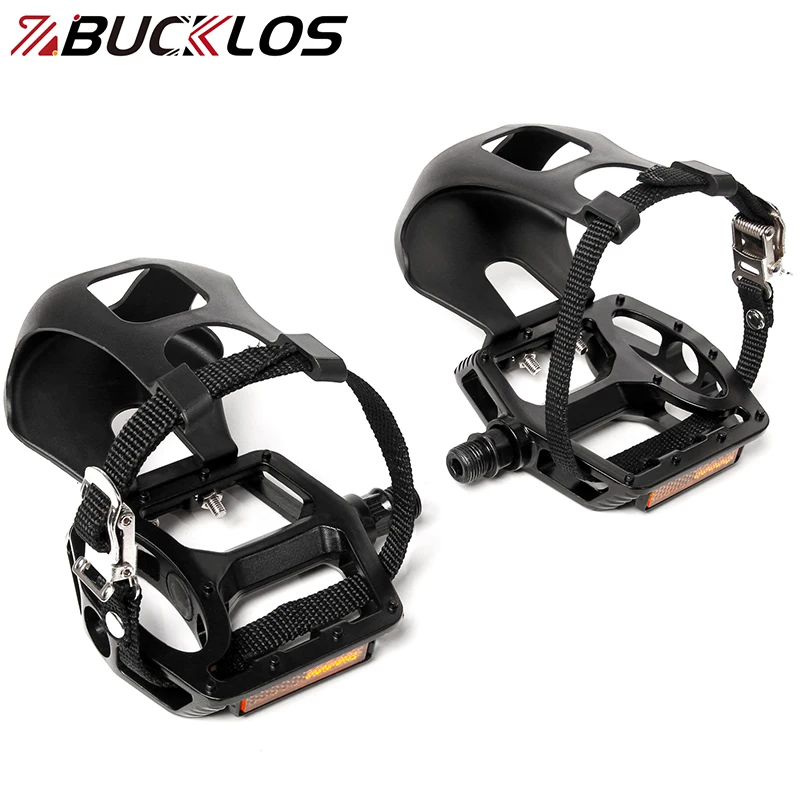 

BUCKLOS Dynamic Bicycles Pedals High Strength Indoor Exercise Bike Spin Pedal Durable Bicycle Top Clip Pedal Bike Part