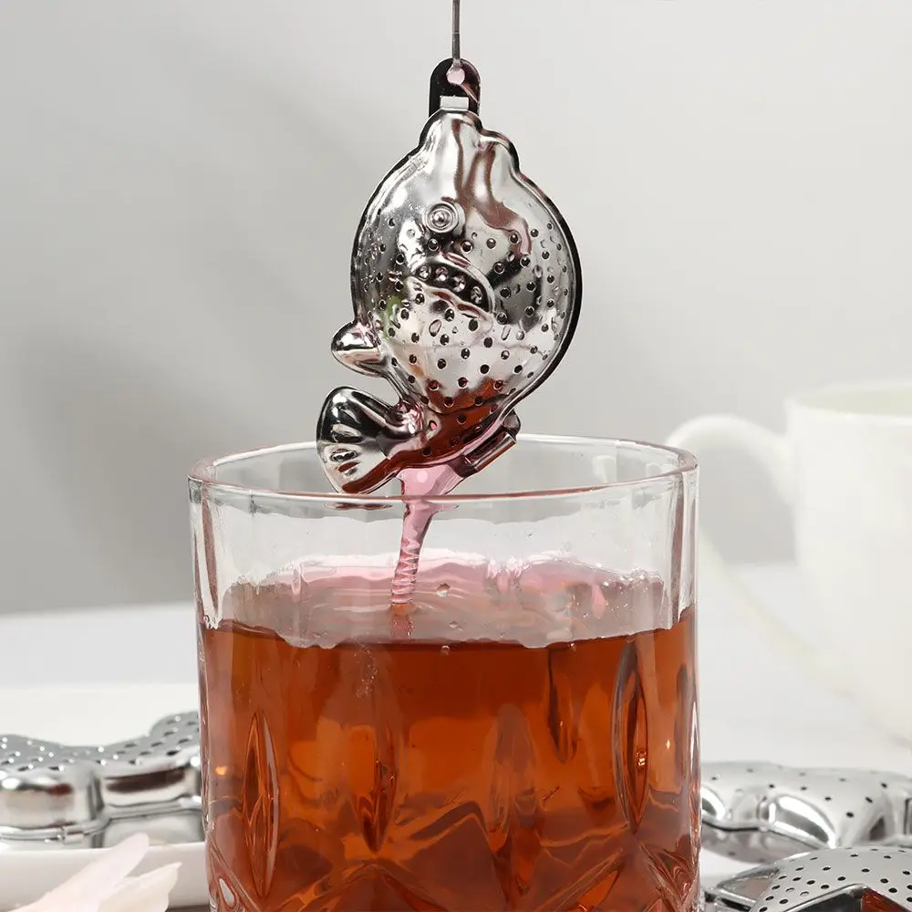 Cute Extended Hook Chain Loose Leaf Tea Infuser Tea Ball Infuser Mesh Small Tea Filter