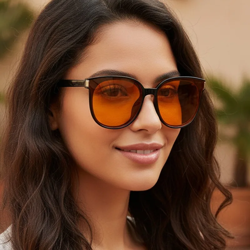 Vintage Quadratische Sonnenbrille für Damen, Cat-Eye-Sonnenbrille für Damen/Herren, Luxusmarken-Brillen