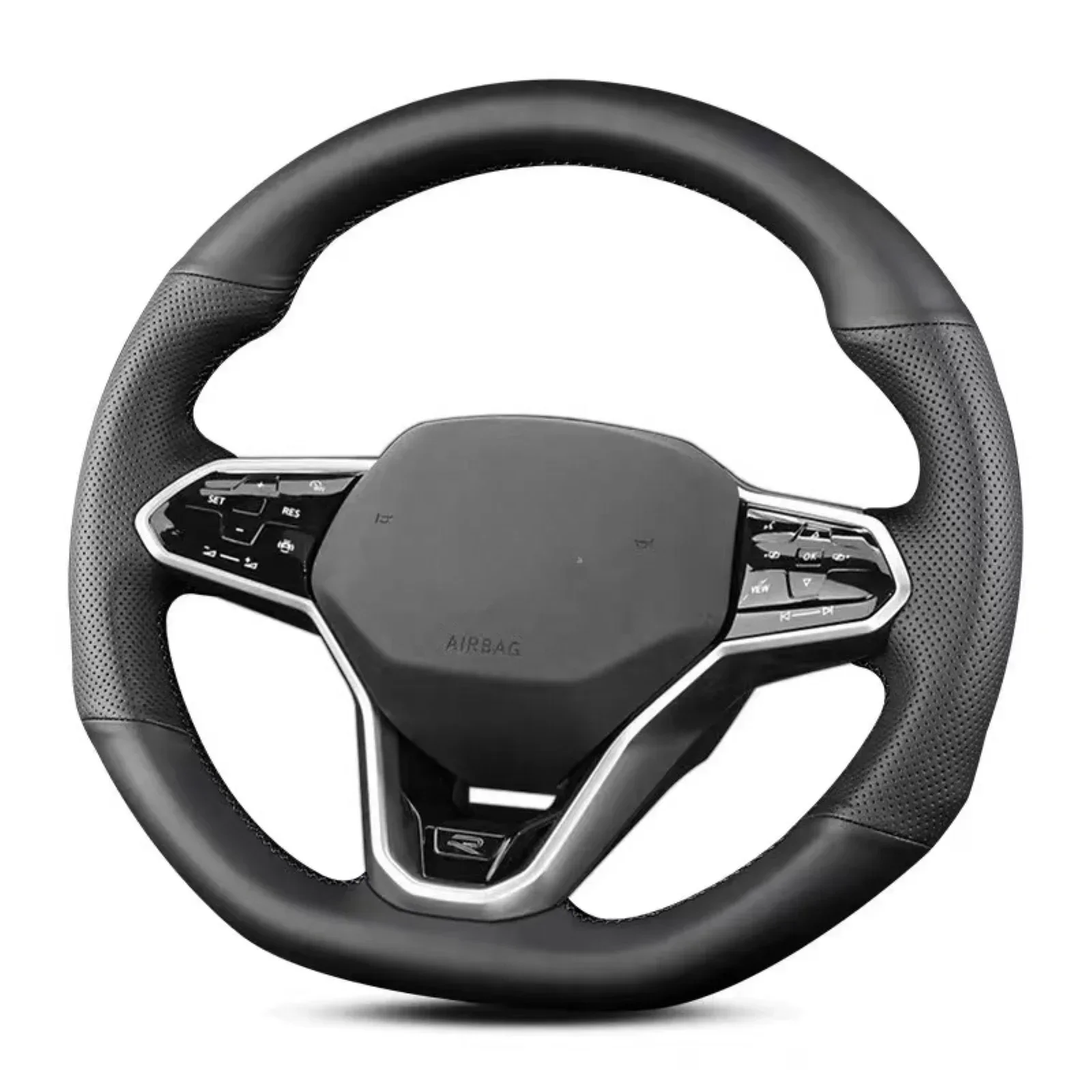 

Leather Steering Wheel Fit For Volkswagens Golf 8 MK8 GOLF 7 GTI R-line MK7 MK6 Passat CC GTS TERAMONT Scirocco Touareg