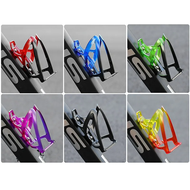 Bicycle Support Bottle Holder Cage Colorful Gradient Bicycle Bottle Cages Lightweight PC Plastic Water Bottle Cage