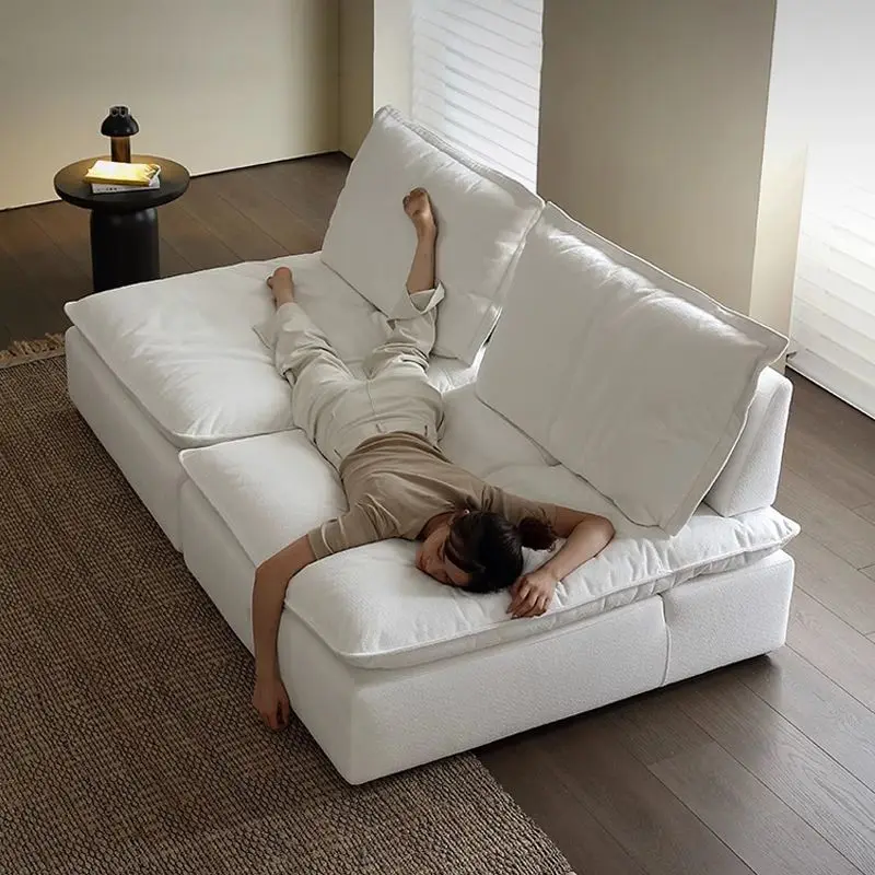 Armless sofa cloud lazy teddy velvet single sofa