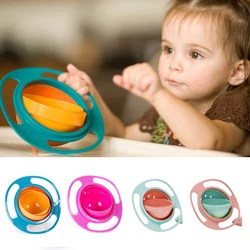 Universal Gyro Bowl 360 Degree Rotation Spill Resistant Feeding Dishes for Baby Training Children Rotary Balance Novelty Gyro