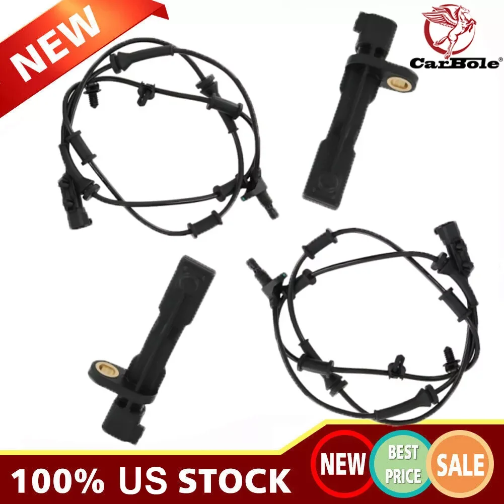 Carbole  4PCS Front Rear Left Right ABS Wheel Speed Sensor For 2007-2016 Jeep Wrangler