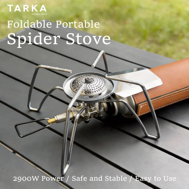 

Газовая походная плита TARKA Compact Spider Design: Быстрое кипячение, идеальна для приготовления пищи на природе, незаменимое снаряжение для кемпинга