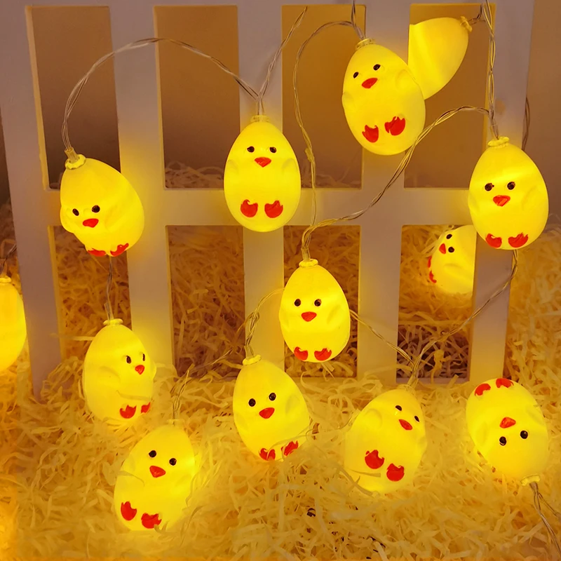 

1.5M 10LED Happy Easter Party Yellow Chicks String Light Garland Kids Bedroom Fairy Lamp Easter Gift Home Decoration Night Light