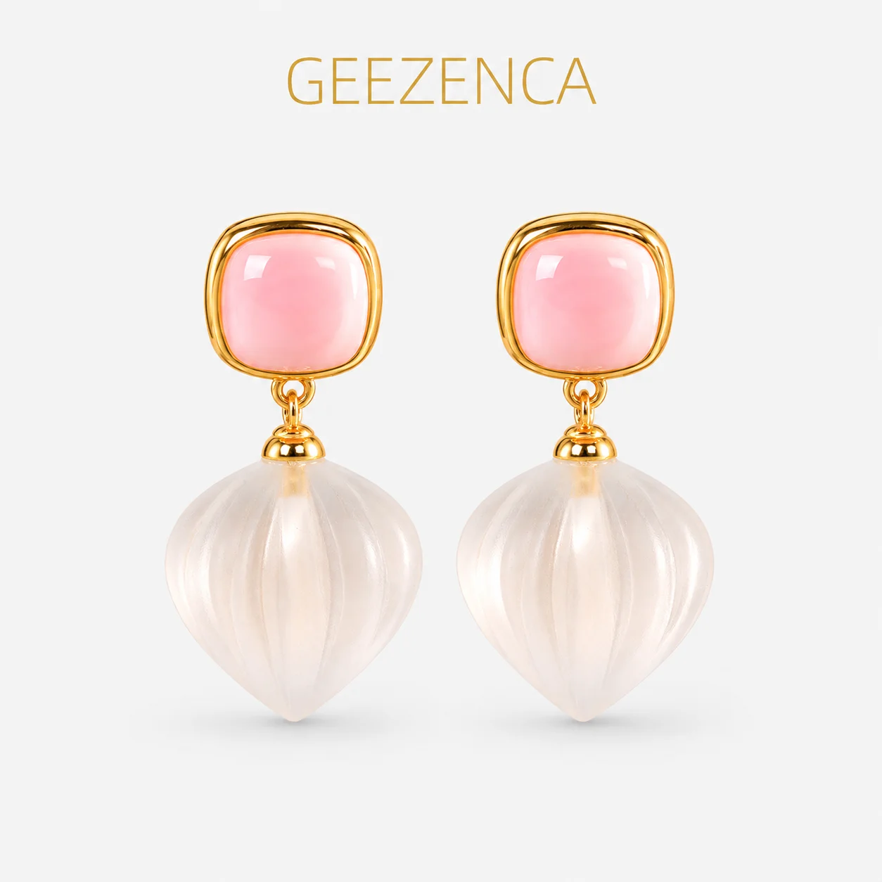 geezenca-925-silver-18k-gold-plated-white-crystal-square-water-drop-jewelry-sets-with-pendant-necklace-and-earrings-for-womens
