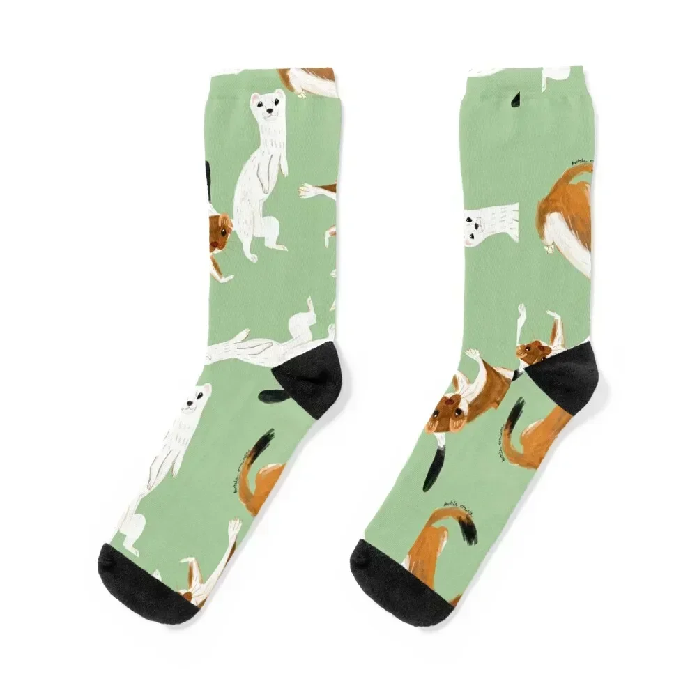 

Naughty Stoat (Mustela erminea) Socks funny gifts set essential kawaii Women Socks Men's
