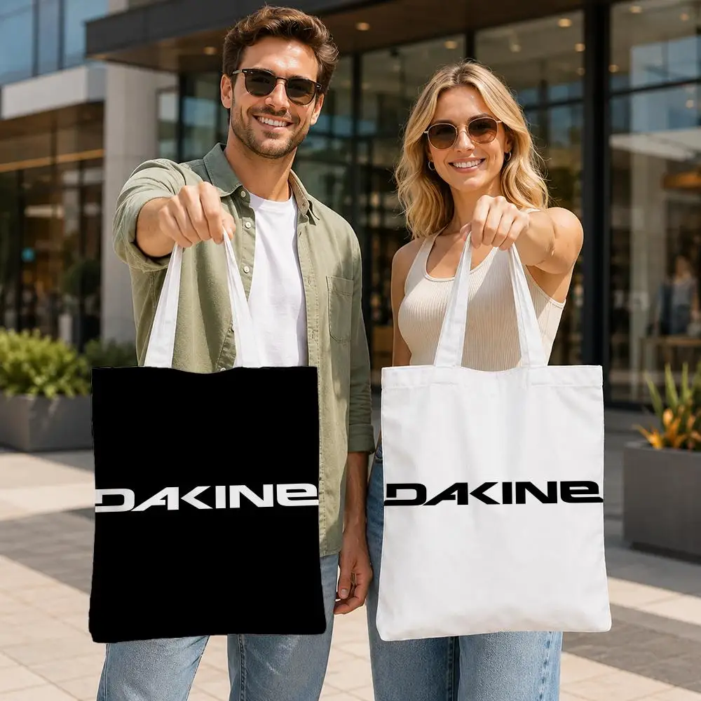 Bolsas de Almacenamiento Marca D-Dakine, Bolsa de Lona Resistente, Bolso de Hombro para Mujer, Reutilizable, para la Escuela, Viajes, Regalo