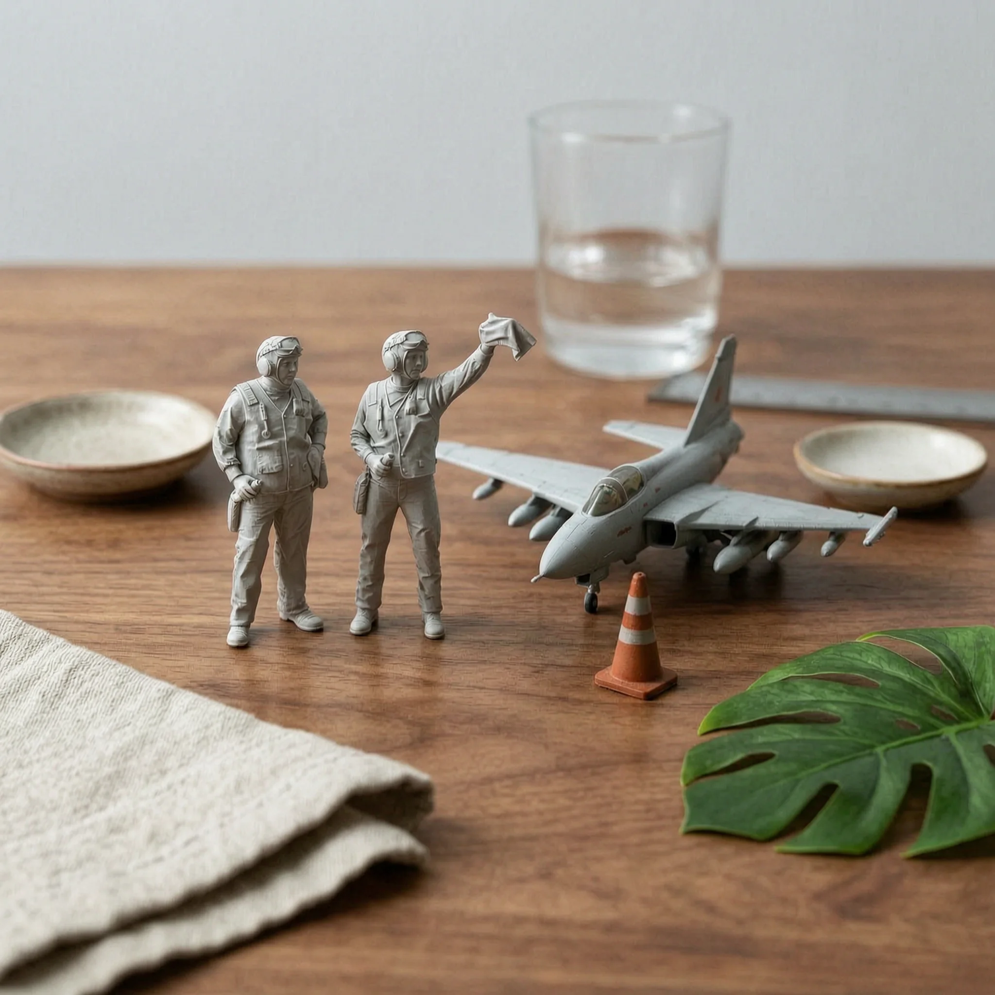Figurines de personnel de pont en résine, échelle 1:48, kit de figurines miniatures non assemblées, guerre froide, pour modélistes, présentation de diorama