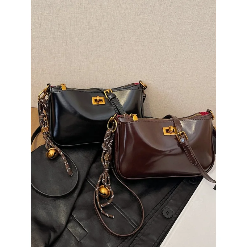 حقيبة ساعي عصرية للنساء من جلد البولي يوريثان، جيوب متعددة، حقيبة يد بكتف واحد، مقاس واحد، حقيبة سفر للعمل