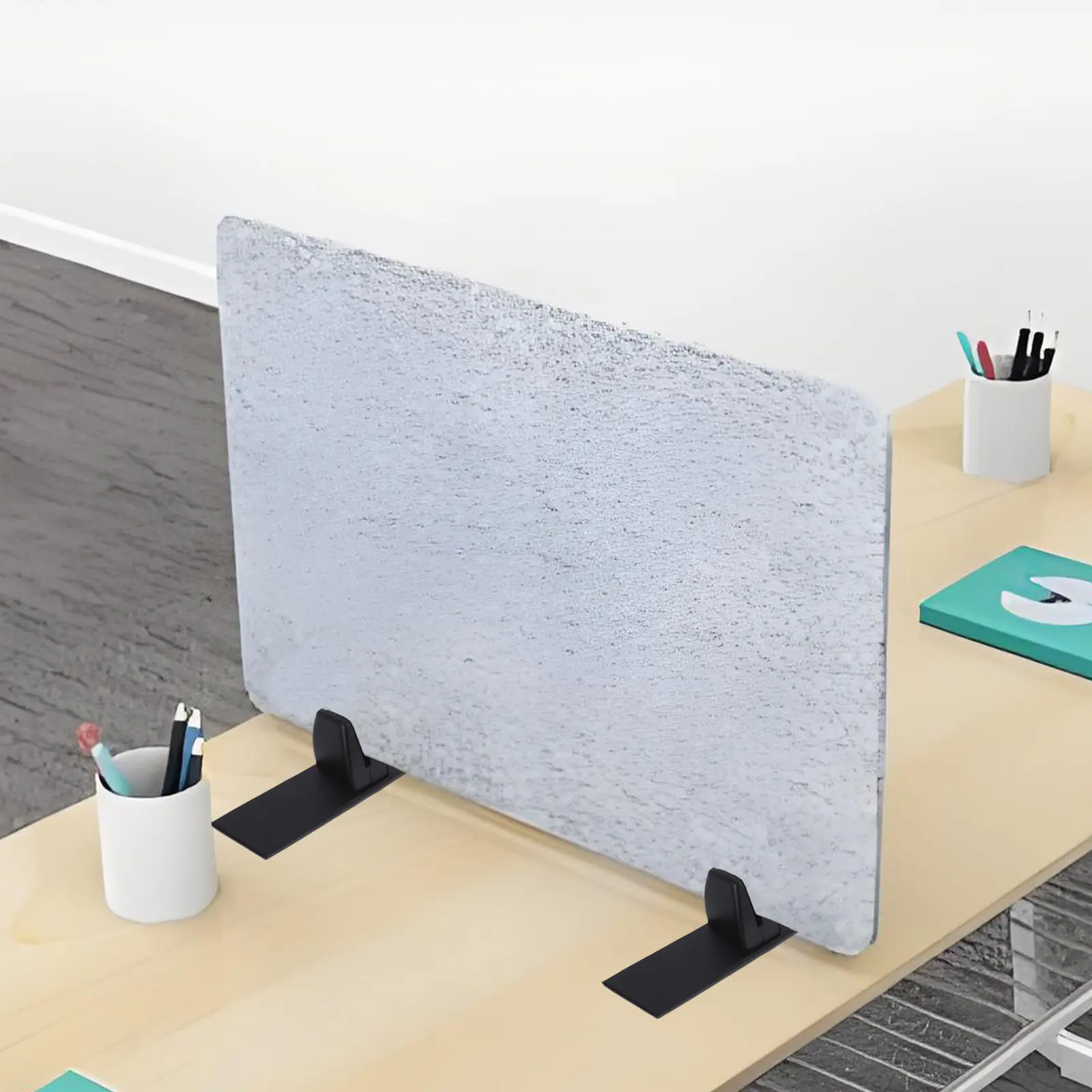 Office Desk Partition Clamp T Shaped Bracket Aluminum Alloy Shelf Holder Clips Base for Glass Acrylic Panel Divider Support