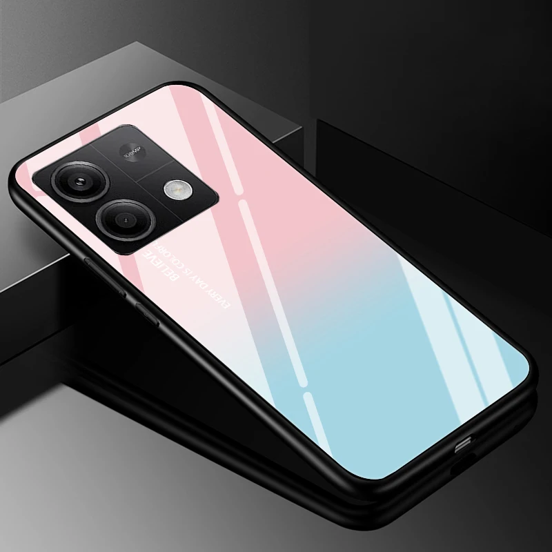 For Xiaomi Poco M6 Pro 4G Case Tempered Glass Hard Cover Marble Coque For Poco X6 Pro 5G Phone Shells Bumper poco M6 Pro 5G