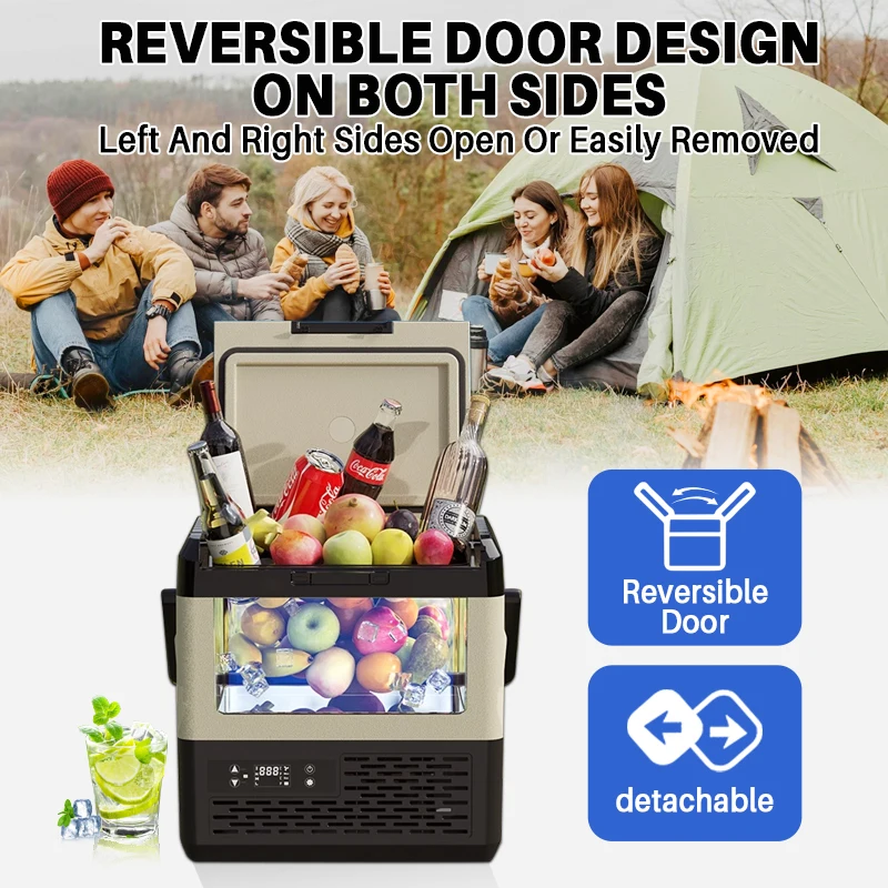 Treeligo 12L 12V 24V MINI Przenośna Lodówka Samochodowa Mini Lodówka Zamrażarka na Kemping Pikniki Kamper Dom Kompresor Szybkie Chłodzenie