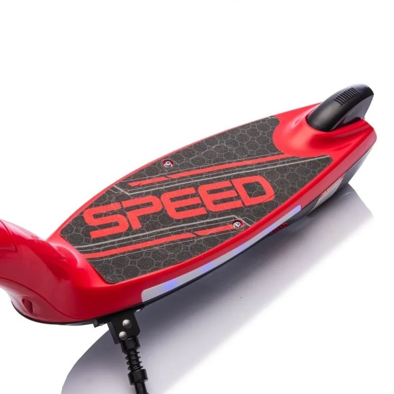 Kids Ride On Electric Scooter With Kickstand,Scooter Bell,Faster Speed And Longer Usage Time,Rear Brake,Wider Pedal