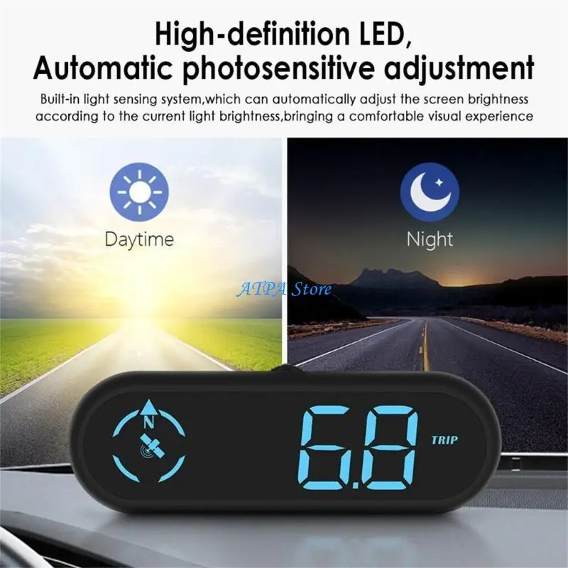 

U13C Car HUD HeadUp-Display Speedometer Overspeed Alarm Reminder Warning Acceleration