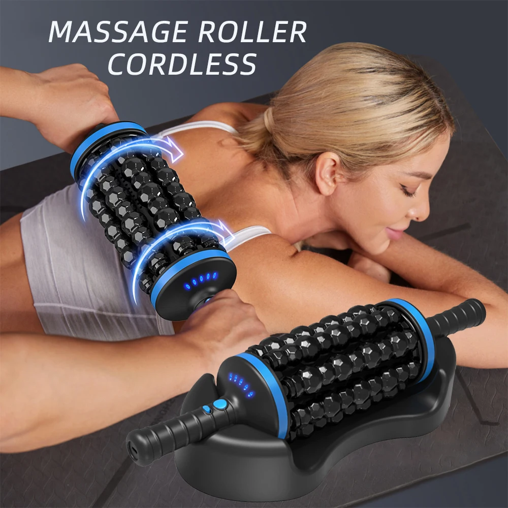 

Electric Roller Massage 5 Gear Deep Kneading Body Massage Tool Muscle Fascia Relaxation Roller Back Foot Leg Percussive Massager