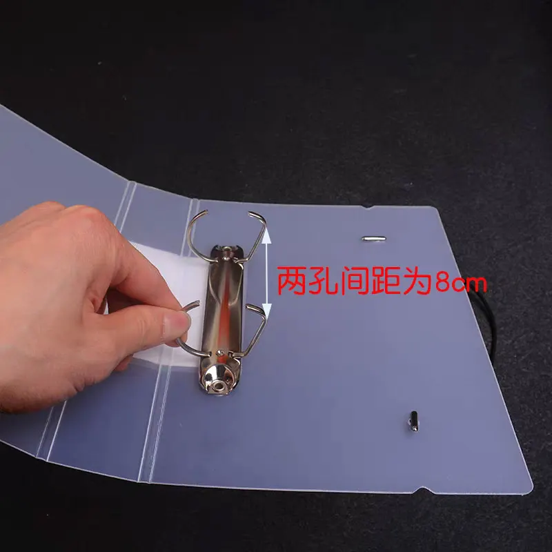 Transparent PP 3-Hole Loose-Leaf Notebook Case Ring Binder Planner Clip Notebook Shell File Cover Folder Office School Supplies