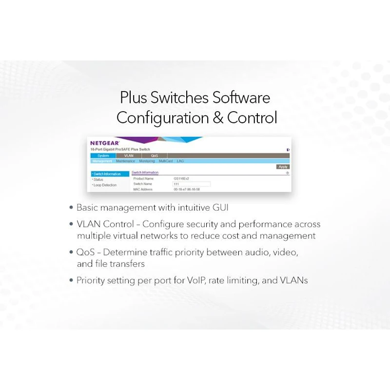 NETGEAR GS108PE 8-Port Gigabit Ethernet Smart Managed Plus PoE Switch With 4 x PoE 53W, And ProSAFE Limited Lifetime Protection