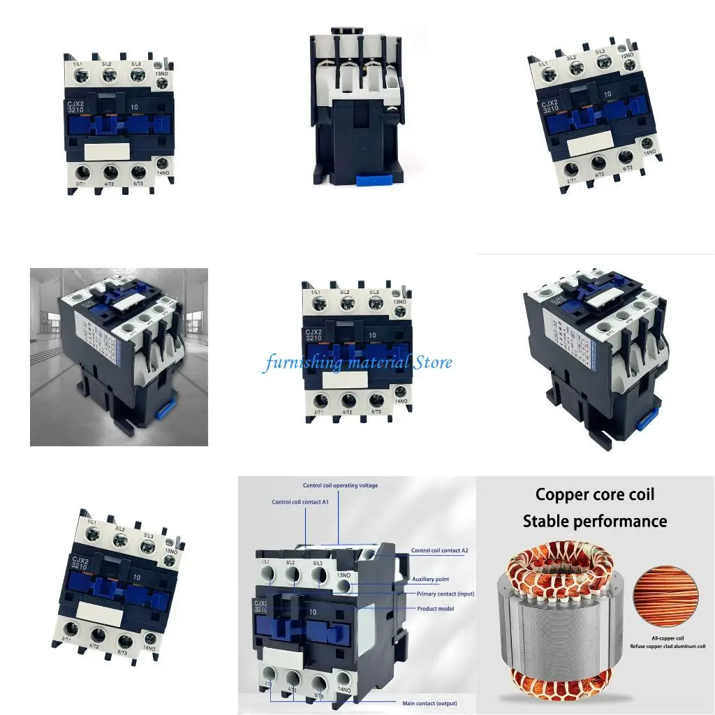 Y5GD CJX2-3210 Wytrzymały stycznik normalnie otwarty o wysokiej przewodności, montowany na szynie Din