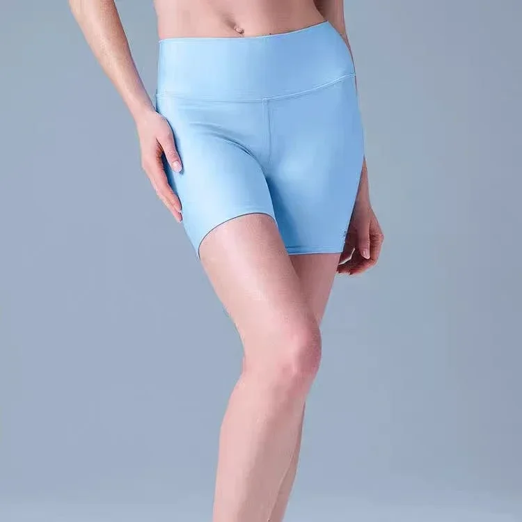 

@LO Yoga Seamless High Waist Tight Hip Lift Yoga Shorts Training Running Fitness Pants Women's Quick-drying Three-point Pants