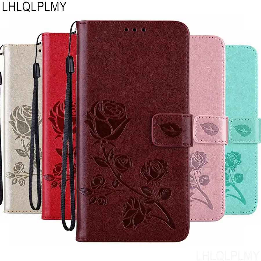 Rose Leather Wallet Flip Case For Samsung Galaxy A14 A24 A34 A54 5G M14 54 A04 A05 A15 A25 A55 M34 M35 M15 M55 A06 A16 S24 Cover