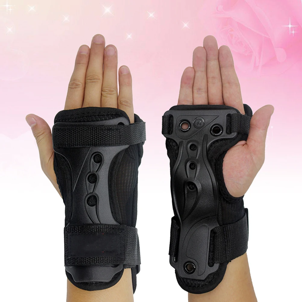 

1 Pair Wrist Pads Skateboard Protector Roller Skating Cycling Guards Protective Gear Xl Black Bruise Proof For Mini Bike
