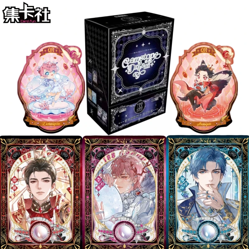 cardfun-official-genuine-group-flow-fluorescent-version-trading-cards-eternal-gem-shiny-collectible-card-anime-gift