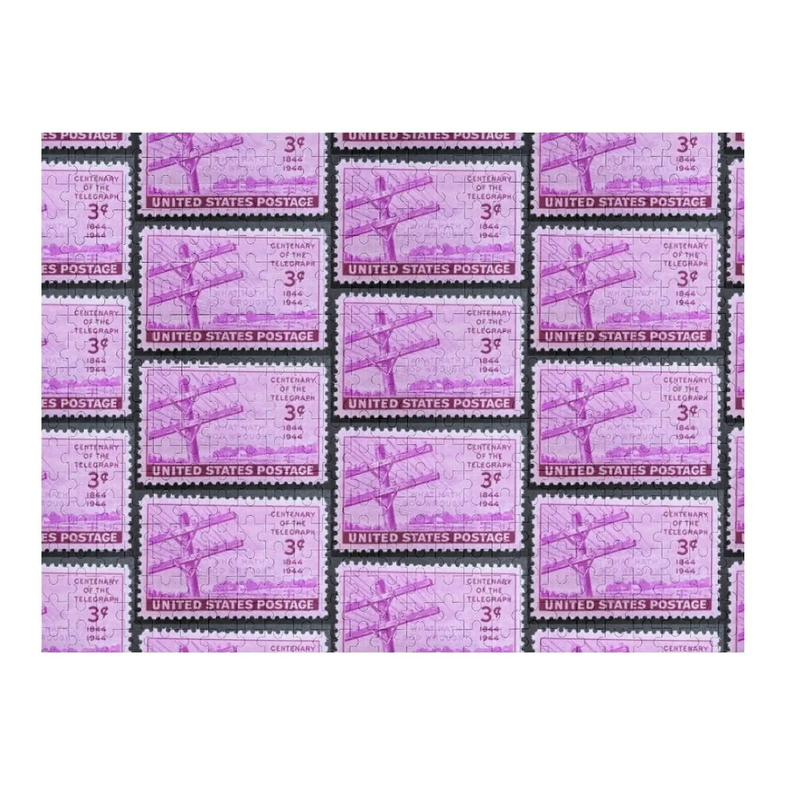 

Телеграф 144, винтажный почтовый штамп, пазл с животными, головоломка для детей, аксессуары для диорамы, персонализированный пазл