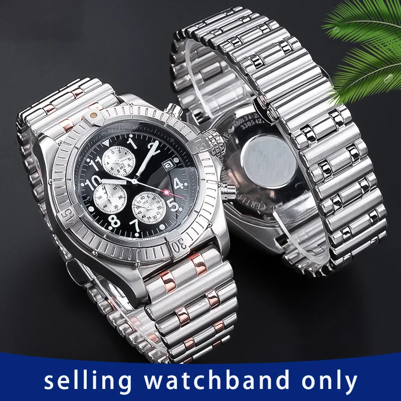 Watchband For Breitling Mechanical Chronograph B01 Series Stainless Steel Watch with Super Ocean Avengers  Bracelet 24mm strap