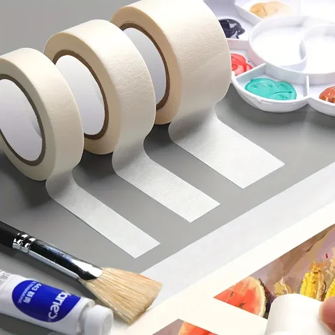 Bilashmart 3-Roll Premium Watercolor Masking Tape – Acid-Free, Medium Tack, 3 Widths (1.5/2/3cm) for Artists & Crafting