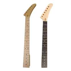 Electric Guitar Neck 22 Fret Wooden Portable Smooth Natural Musical Dots Inlay Instrument Replacement Accessories