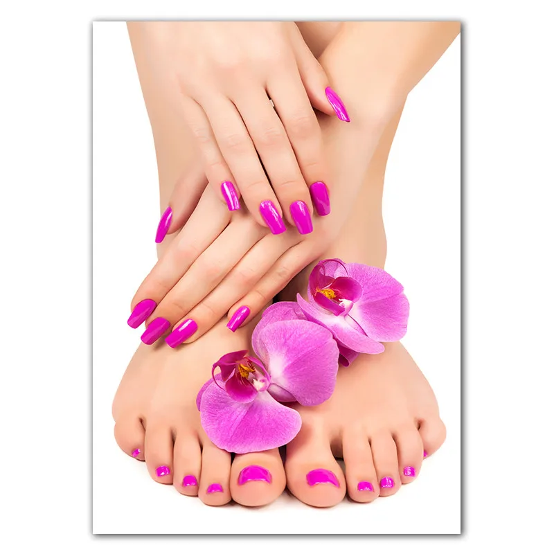 Colorful Nail Manicure Shop Fingernails Posters Pictures Canvas Wall Art Decorative Home Decor Paintings Living Room Decoration