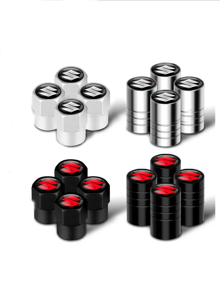 Bouchon de Valve de pneu de roue de voiture, 4 pièces, couvercle de vapeur pour Suzuki Grand Vitara Swift Ignis SX4 Liana Vitara Jimny Vitara Alto, accessoire