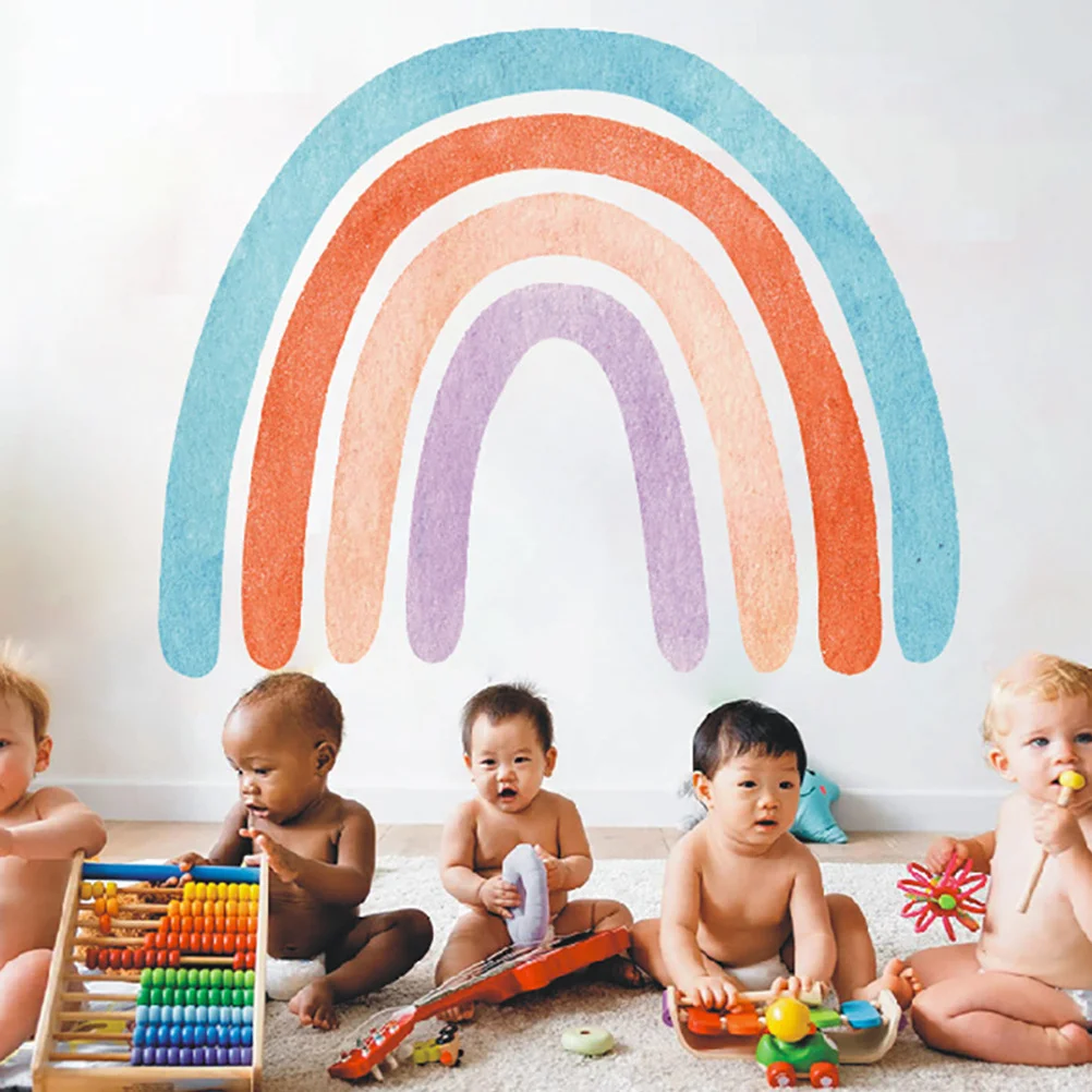

Large Rainbow Sticker Decorative Cartoon Style Removable Pvc Decal Rainbow Wall Sticker For Room Home Window Door Decor