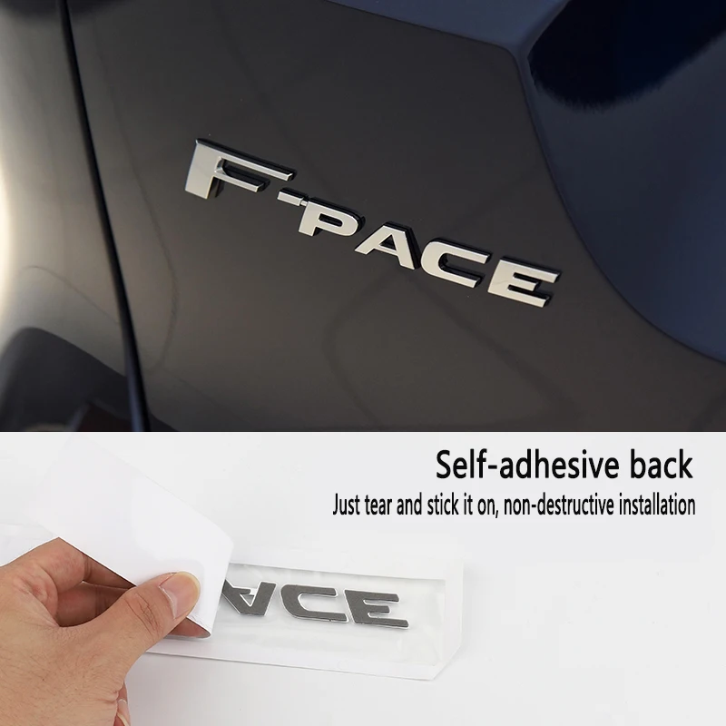 Suitable for Jaguar Black Car Letters Rear XEL XFL XJL F-PACE F-TYPE EPACE V6 Black Label 5.0 Emblem Badge Sticker Accessories