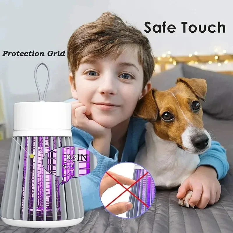 2024 New Electric Shock Mosquito Killer Lamp Insect Trap USB Fly Trap Zapper Insect Killer Repellent Anti Mosquito Trap Bedroom