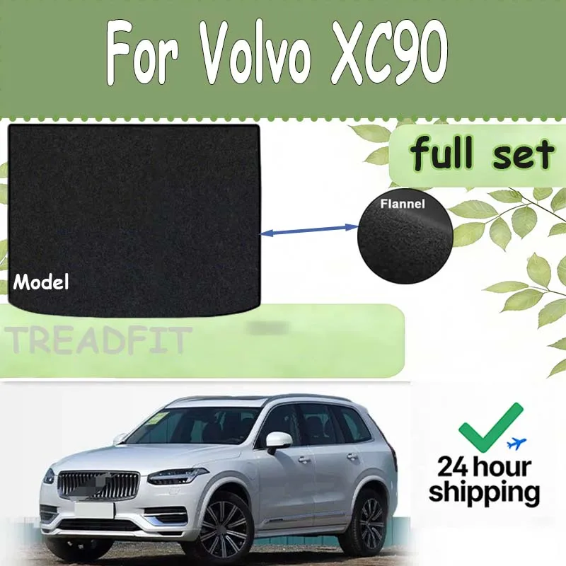 

PRIMEMAT Rear Trunk Mat For Volvo XC90 2016-2024 Luggage Pads Auto Accessorie black