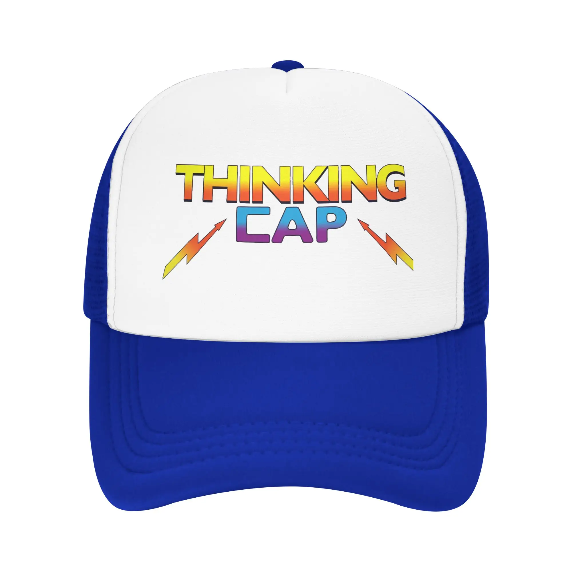 Thinking Cap Mesh Baseball Cap Unisex Sun Hats Elle Eleven Lightning Bolts Dad Hat Adjustable Snapback Caps Summer Trucker Hat