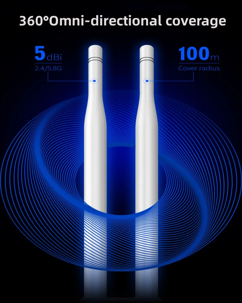 High Power Outdoor Wireless Wifi Repeater AP 1200Mbps Wi-fi Router Amplifier Wide Coverage 2.4/5.8Ghz POE Long Range Extender