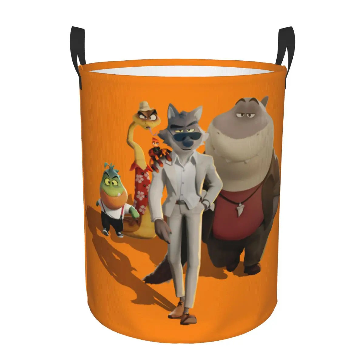 

Custom Bad Guys Laundry Hamper Large Clothes Storage Basket Wolf Toys Bin Organizer for Boy Girl