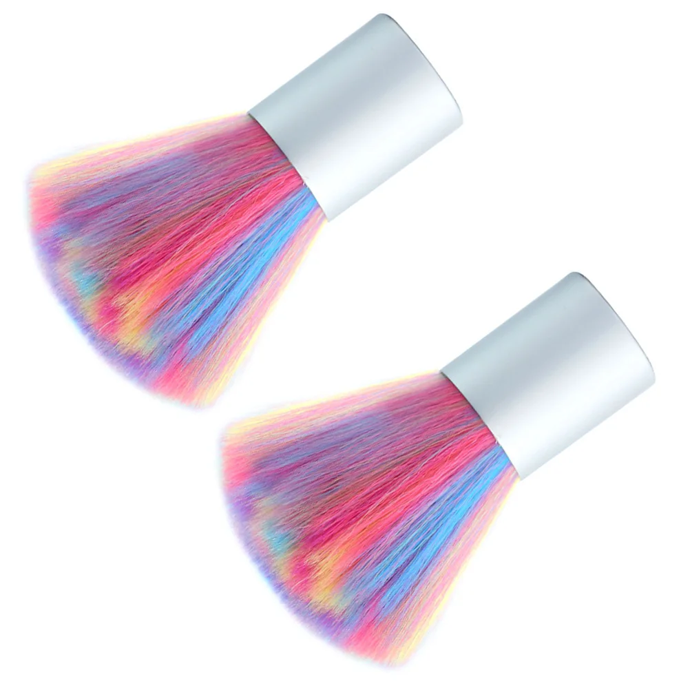 قطعتان من فرشاة مكياج عالية الجودة للنساء بمقبض قصير وشعيرات نايلون فائقة النعومة لمستحضرات التجميل الاحترافية وبودرة أحمر الخدود #6