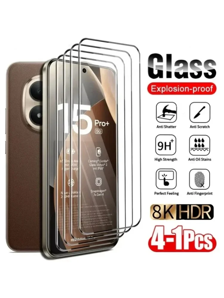4-1 Stück 9H HD Glas Displayschutzfolie für Xiaomi Redmi Note 15 Pro 5G 14 13 12 11 10 9 9s Panzerglas Redmi 15C 14C 13C 12C 10C