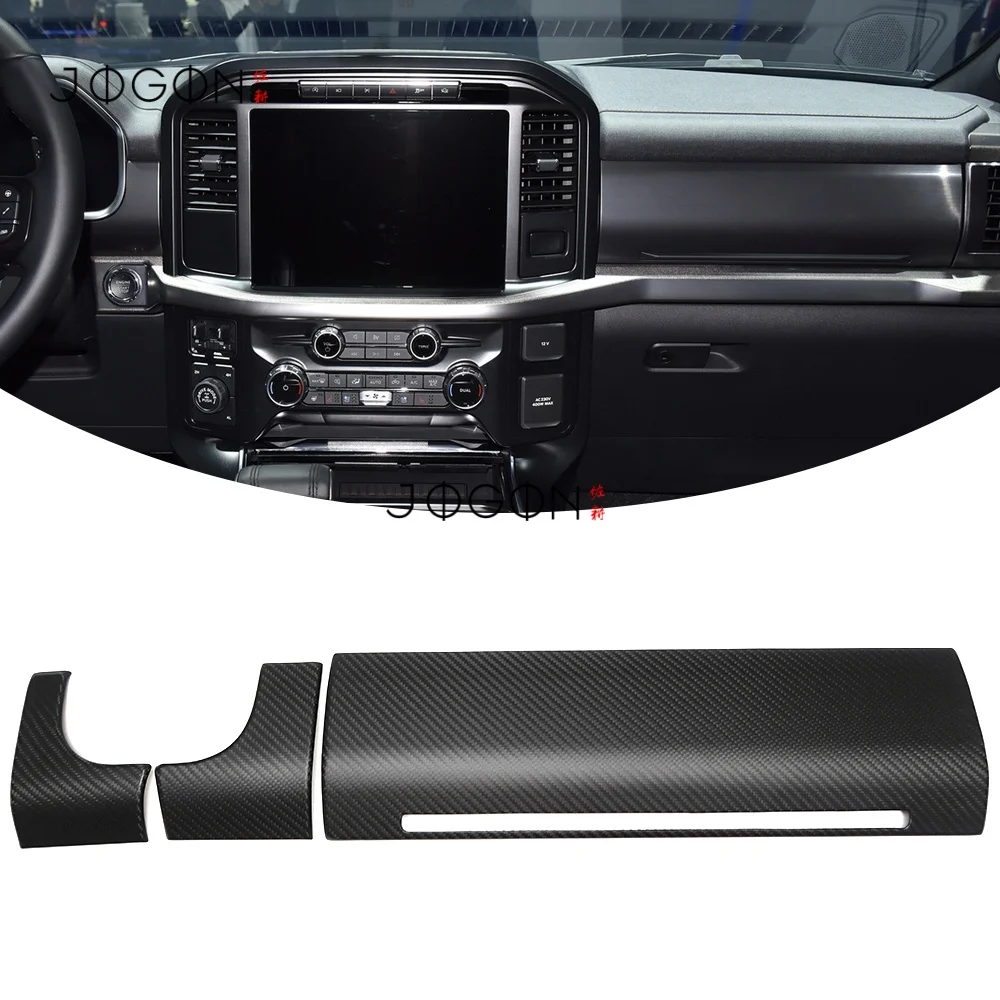 

Для Ford F150 F-150 Raptor R 2021-2025 салон автомобиля, консоль, приборная панель, крышка перчаточного ящика, отделка, автомобильные аксессуары из углеродного волокна