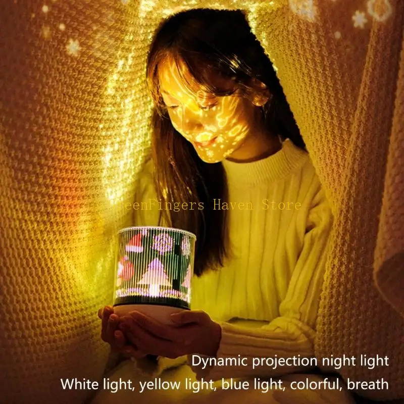 F68D LED Night Light Rotating Projector Decor Light USB Charging 3 Types to Choose