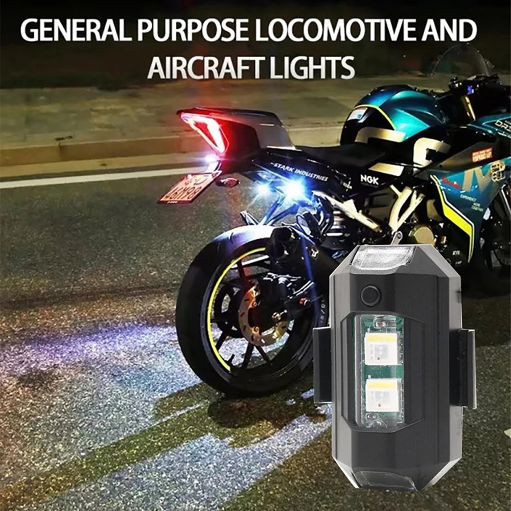 범용 경고등 드론 야간 경고등, 자전거 오토바이 충돌 방지 미니 신호등, 7 색 방향 지시등