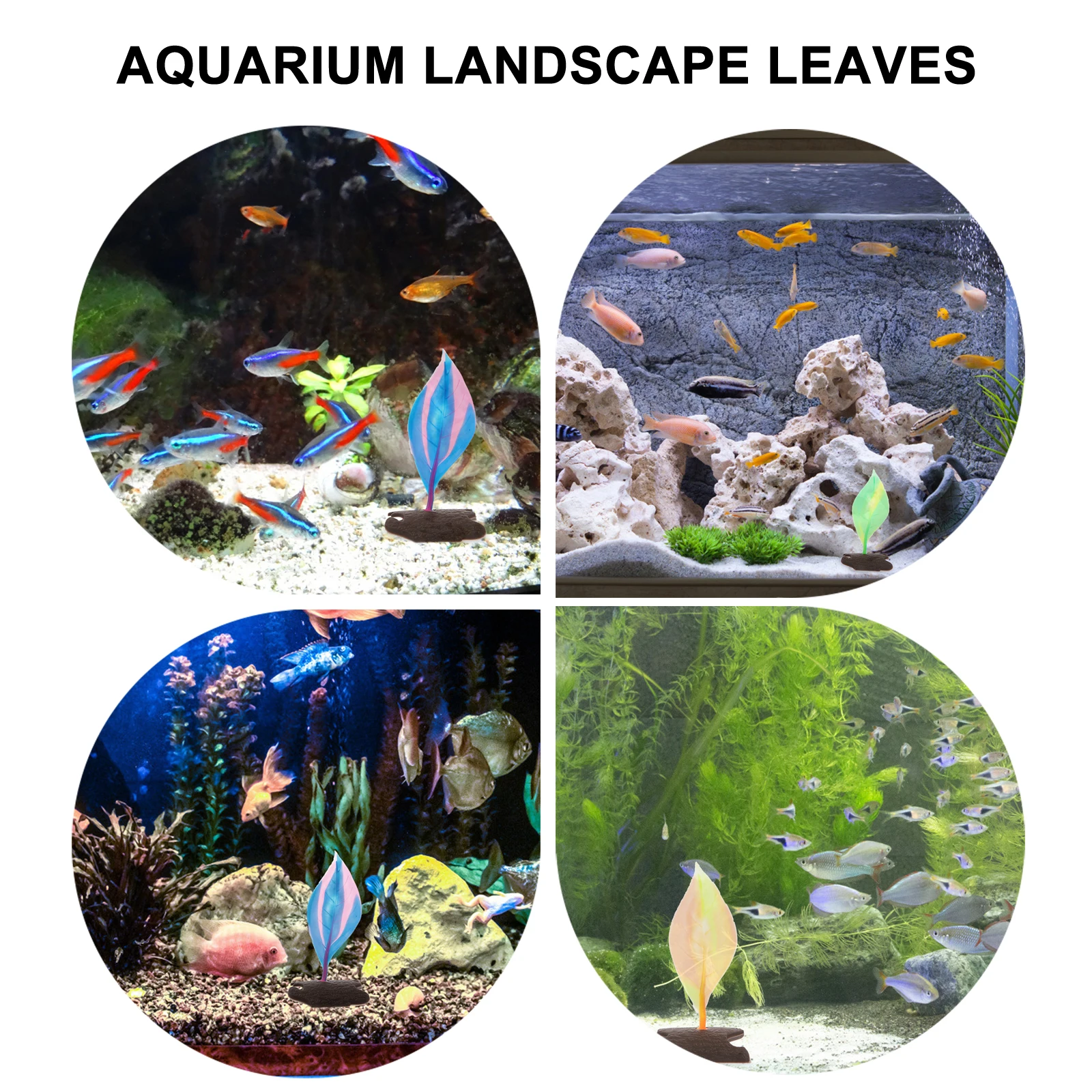 

4pcs Simulation Betta Fish Bed Resting Leaf Aquarium Ornament Fish Tank Leaves Durable Silicone Leaf Hammock For Betta Habitat