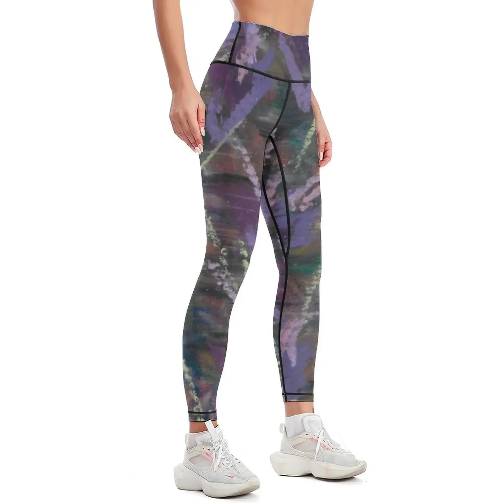 Field of Dark Purple Flowers Leggings Women's trousers sport set Women's sports sportswear woman gym 2025 Womens Leggings