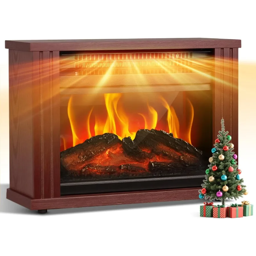 

Electric Fireplace Heater for Indoor Use 1500W Space Heater with 3D LED Flame Effect Dual Safety Protection Features Compact an