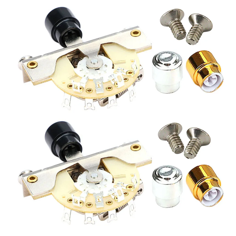 

1 Set Toggle Electric Guitar Pickup Selector 5-Way Metal Plastic Five Gear Switch Caps Included Guitar Accessories Instrument